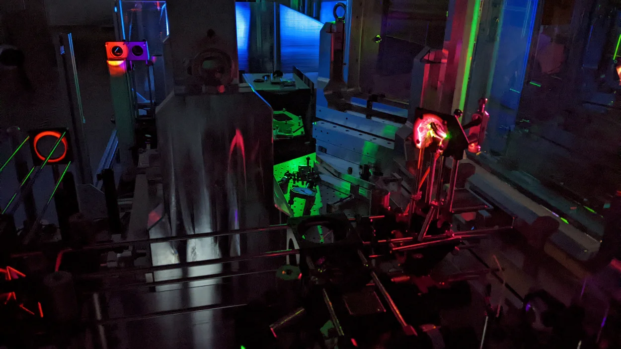 Laserlicht im Dunkel